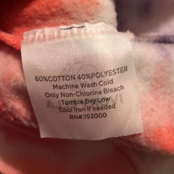 ivory ella M Crop Tie Dye Full Zip Drawstring Hoodie - Picture 12 of 12